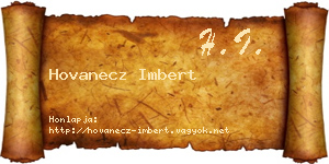 Hovanecz Imbert névjegykártya